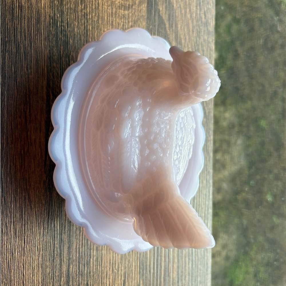 Mosser 6” Pink Crown Tuscan Hen on Nest